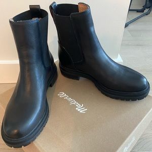 New Madewell black leather boots